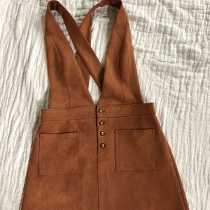 F21 Suede Overall Dress